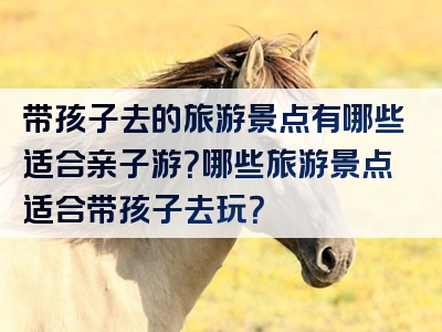 带孩子去的旅游景点有哪些适合亲子游？哪些旅游景点适合带孩子去玩？