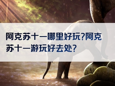 阿克苏十一哪里好玩？阿克苏十一游玩好去处？