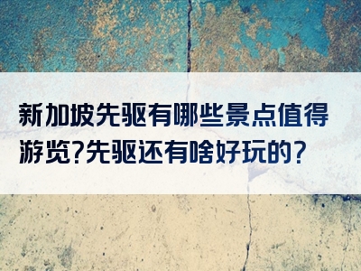 新加坡先驱有哪些景点值得游览？先驱还有啥好玩的？
