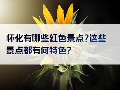 怀化有哪些红色景点？这些景点都有何特色？