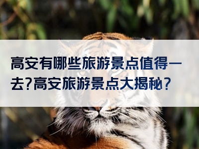 高安有哪些旅游景点值得一去？高安旅游景点大揭秘？