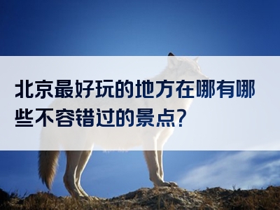 北京最好玩的地方在哪有哪些不容错过的景点？