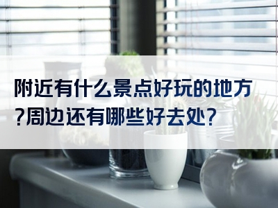 附近有什么景点好玩的地方？周边还有哪些好去处？