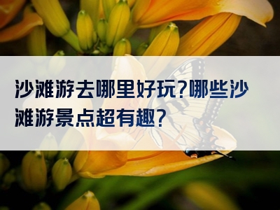 沙滩游去哪里好玩？哪些沙滩游景点超有趣？