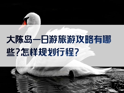 大陈岛一日游旅游攻略有哪些？怎样规划行程？