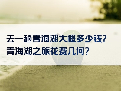 去一趟青海湖大概多少钱？青海湖之旅花费几何？