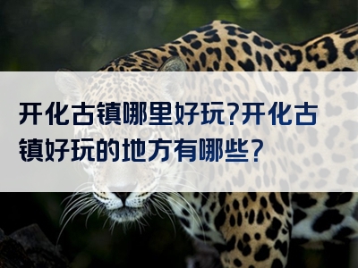 开化古镇哪里好玩？开化古镇好玩的地方有哪些？