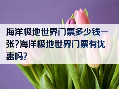 海洋极地世界门票多少钱一张？海洋极地世界门票有优惠吗？