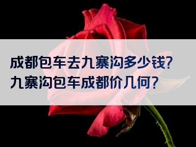 成都包车去九寨沟多少钱？九寨沟包车成都价几何？