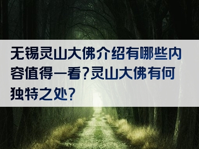 无锡灵山大佛介绍有哪些内容值得一看？灵山大佛有何独特之处？