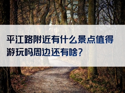 平江路附近有什么景点值得游玩吗周边还有啥？