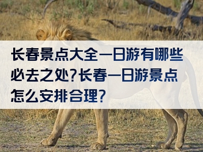 长春景点大全一日游有哪些必去之处？长春一日游景点怎么安排合理？
