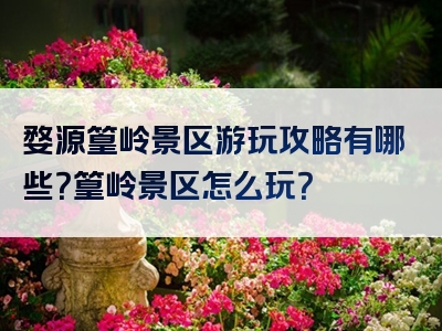 婺源篁岭景区游玩攻略有哪些？篁岭景区怎么玩？