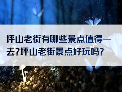 坪山老街有哪些景点值得一去？坪山老街景点好玩吗？