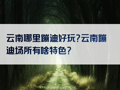 云南哪里蹦迪好玩？云南蹦迪场所有啥特色？