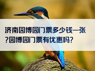 济南园博园门票多少钱一张？园博园门票有优惠吗？