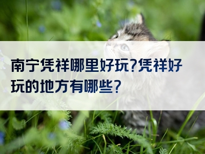 南宁凭祥哪里好玩？凭祥好玩的地方有哪些？