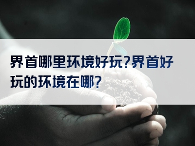界首哪里环境好玩？界首好玩的环境在哪？
