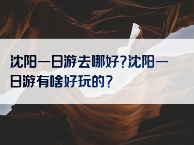 沈阳一日游去哪好？沈阳一日游有啥好玩的？