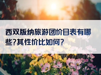 西双版纳旅游团价目表有哪些？其性价比如何？