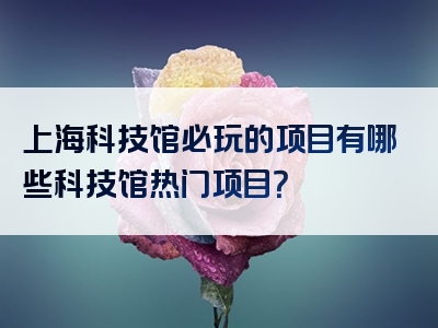 上海科技馆必玩的项目有哪些科技馆热门项目？