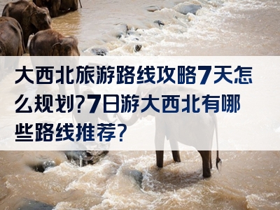 大西北旅游路线攻略7天怎么规划？7日游大西北有哪些路线推荐？