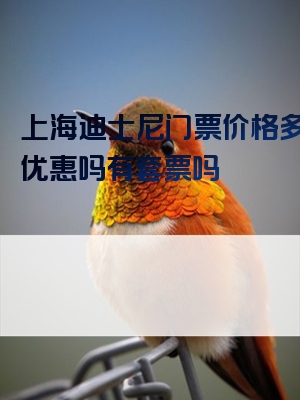 上海迪士尼门票价格多少有优惠吗有套票吗