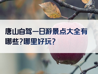 唐山自驾一日游景点大全有哪些？哪里好玩？
