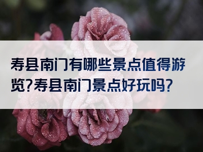 寿县南门有哪些景点值得游览？寿县南门景点好玩吗？