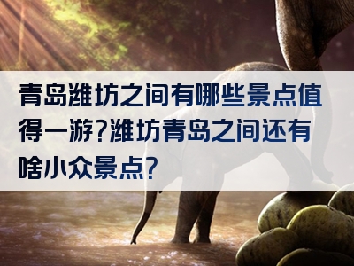 青岛潍坊之间有哪些景点值得一游？潍坊青岛之间还有啥小众景点？
