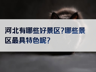 河北有哪些好景区？哪些景区最具特色呢？