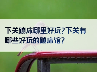 下关蹦床哪里好玩？下关有哪些好玩的蹦床馆？