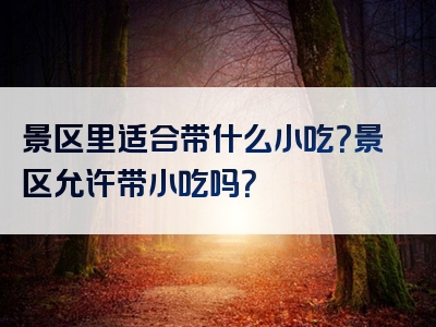 景区里适合带什么小吃？景区允许带小吃吗？