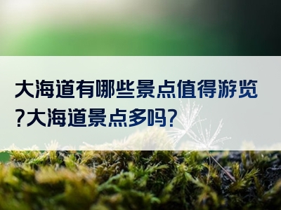 大海道有哪些景点值得游览？大海道景点多吗？
