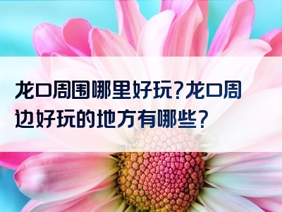 龙口周围哪里好玩？龙口周边好玩的地方有哪些？
