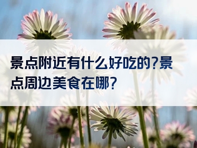 景点附近有什么好吃的？景点周边美食在哪？