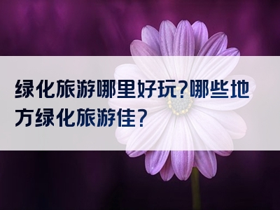 绿化旅游哪里好玩？哪些地方绿化旅游佳？