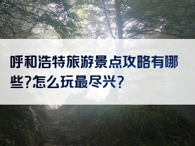 呼和浩特旅游景点攻略有哪些？怎么玩最尽兴？