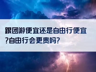 跟团游便宜还是自由行便宜？自由行会更贵吗？