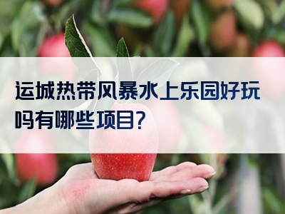 运城热带风暴水上乐园好玩吗有哪些项目？