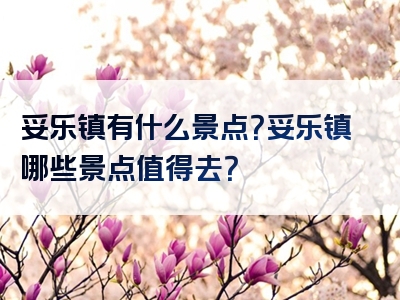 妥乐镇有什么景点？妥乐镇哪些景点值得去？