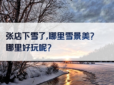 张店下雪了，哪里雪景美？哪里好玩呢？