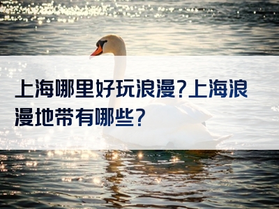 上海哪里好玩浪漫？上海浪漫地带有哪些？