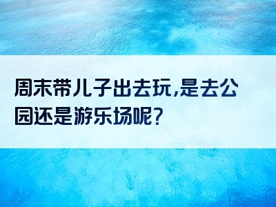 周末带儿子出去玩，是去公园还是游乐场呢？