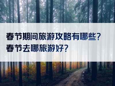 春节期间旅游攻略有哪些？春节去哪旅游好？