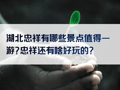 湖北忠祥有哪些景点值得一游？忠祥还有啥好玩的？