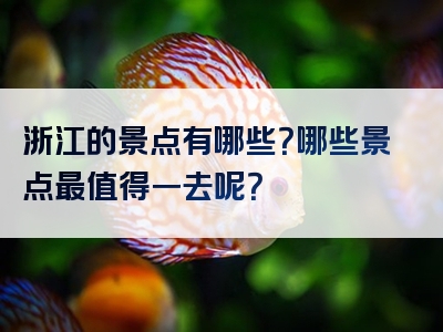 浙江的景点有哪些？哪些景点最值得一去呢？