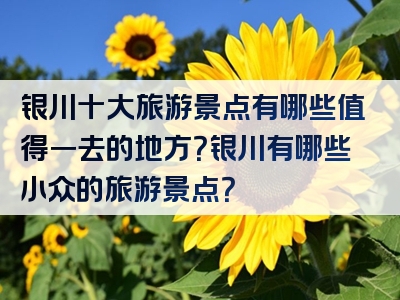 银川十大旅游景点有哪些值得一去的地方？银川有哪些小众的旅游景点？