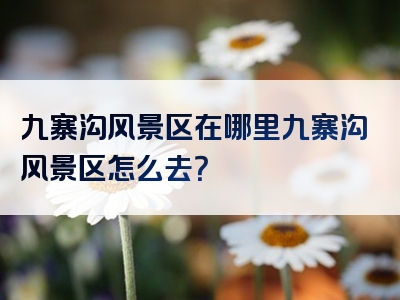 九寨沟风景区在哪里九寨沟风景区怎么去？