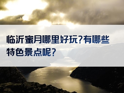 临沂蜜月哪里好玩？有哪些特色景点呢？
